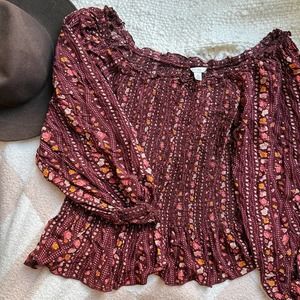 C Est. 1946 smocked floral blouse